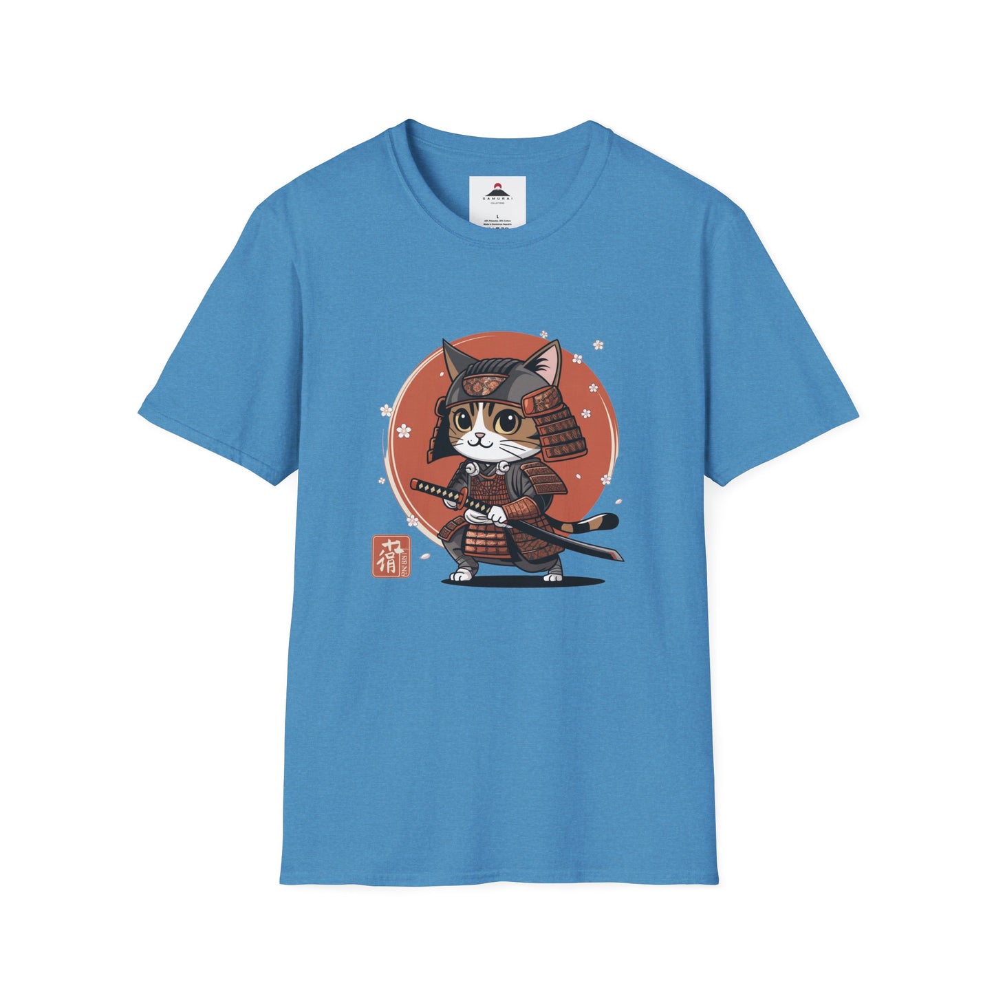 Samurai Cat with Katana Tshirt