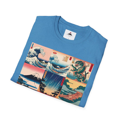 Hokusai Graphic Grid Tshirt