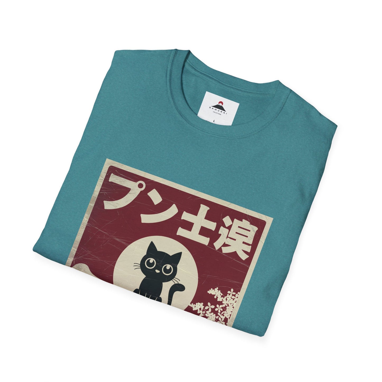 Cat Samurai Vintage Tshirt