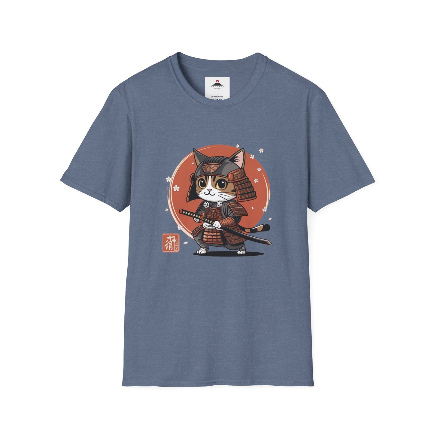 Samurai Cat with Katana Tshirt