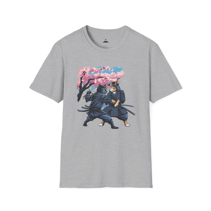 Samurai vs Ninja Cats T-Shirt