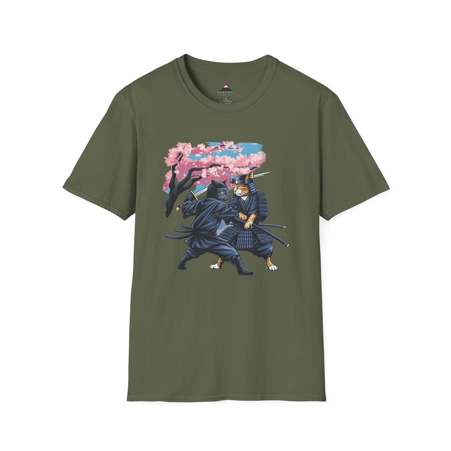 Samurai vs Ninja Cats T-Shirt