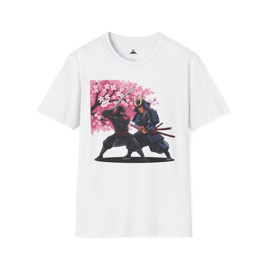 Samurai vs Ninja | Cherry Blossoms T-Shirt