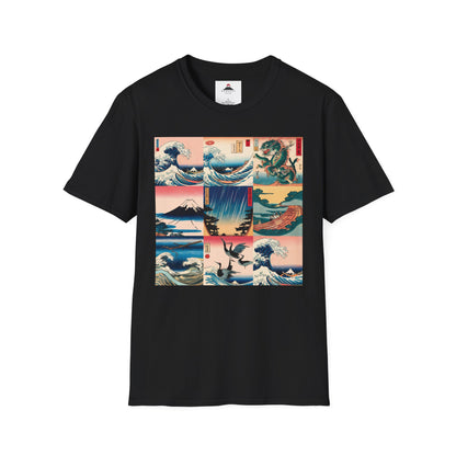 Hokusai Graphic Grid Tshirt