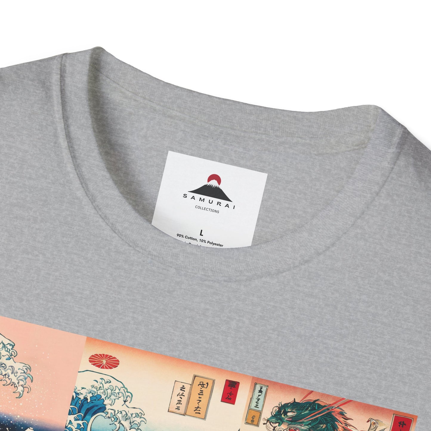 Hokusai Graphic Grid Tshirt