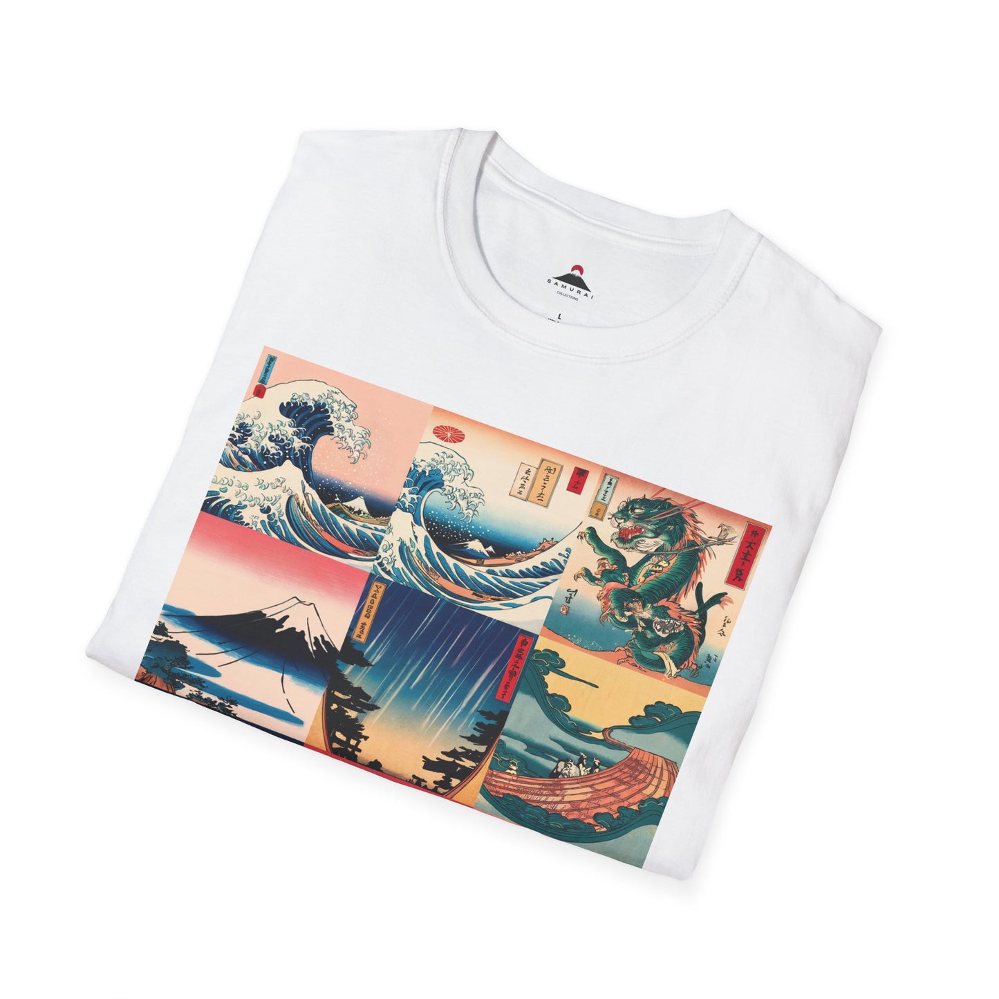 Hokusai Graphic Grid Tshirt