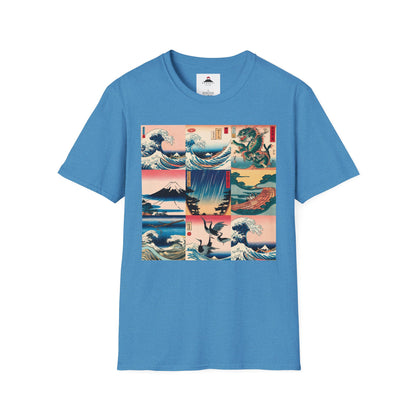 Hokusai Graphic Grid Tshirt