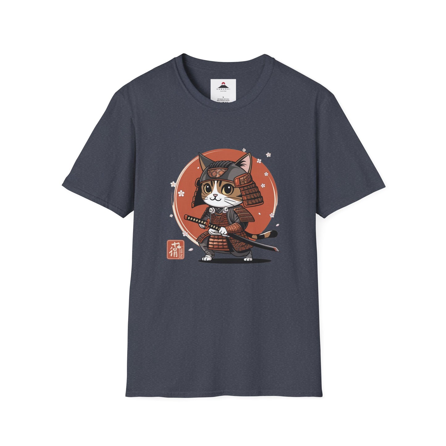 Samurai Cat with Katana Tshirt