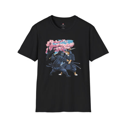 Samurai vs Ninja Cats T-Shirt